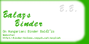 balazs binder business card